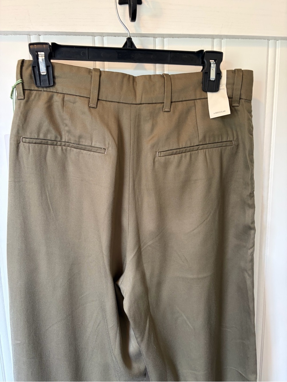 NWT AE77 Premium Pleated Trouser Pant Olive Size 4 Regular - Picture 8 of 16